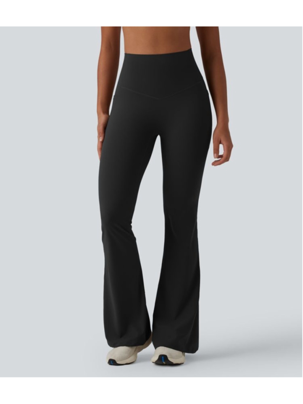 Halara UltraSculpt™ High Waisted Tummy Control Flare Leggings in Black Large